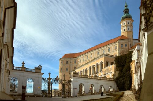 a large building with a clock tower on top of it